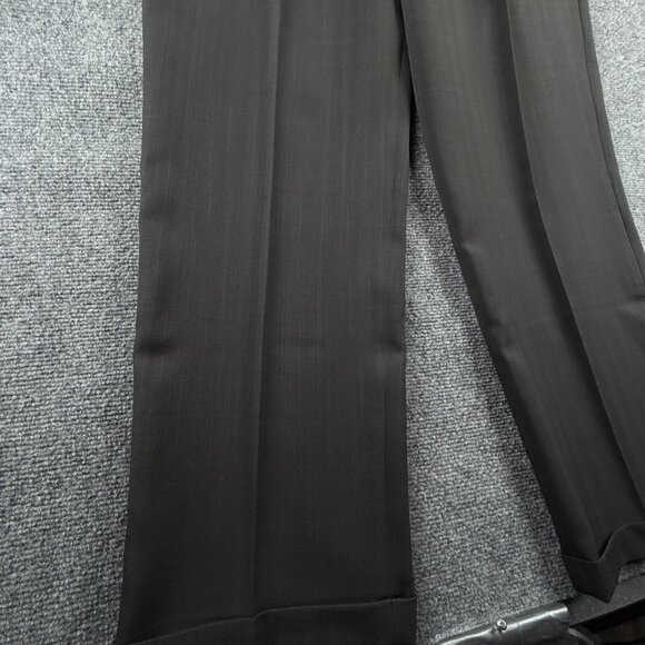 NWT Claiborne Pleated Pants Charcoal Gray 32x32 Stretch Waistband Herringbone - Picture 5 of 13